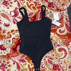 Good American Classic Black Bodysuit